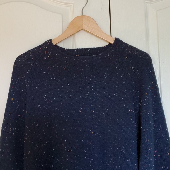 Blue Knit Sweater with Elbow Patches - Picture 1 of 6